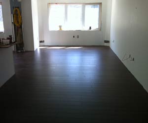 Insulated subfloor with laminate finish